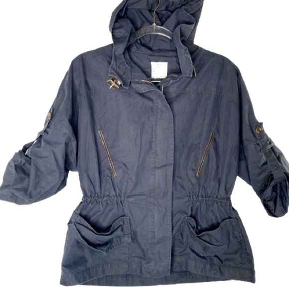 Navy crisp cotton jacket - Picture 1 of 15